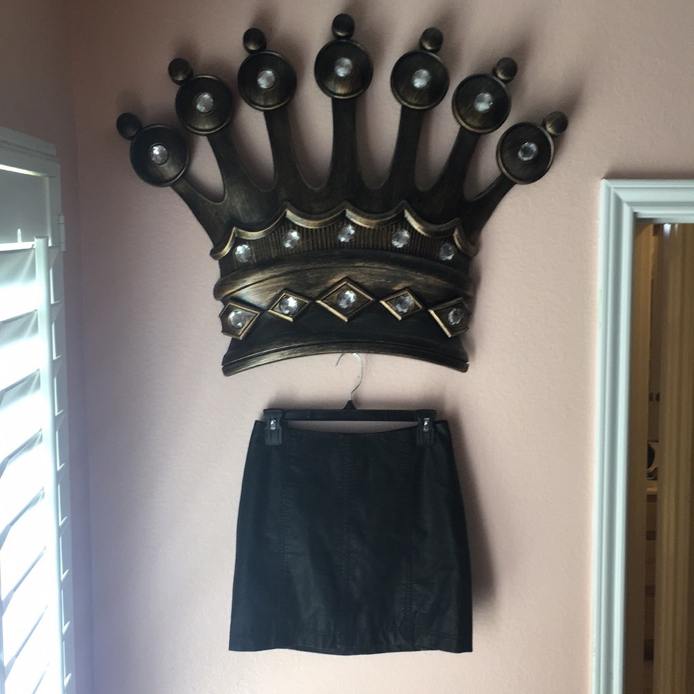 Free People Leather skirt
